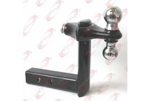 6 Position Adjustable Trailer Raise Drop 2" & 2-5/16" Hitch Ball Mount Receiver